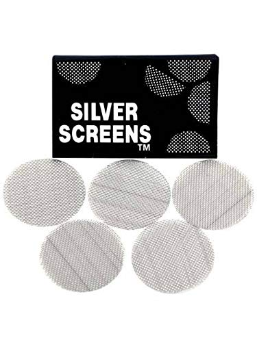 50pcs Multifunctional Hookah Water Pipe Stainless Steel Metal Filters Smoke Pipes Screen Gauze Dia. 20mm Silver (50)