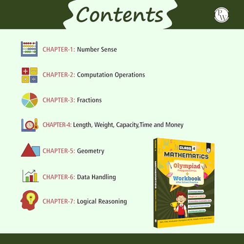 Image of PW Olympiad Plus Workbook For Class 4 Mathematics Prepguide, Concept Map, PYQs and Worksheets For After School Practice | IMO, iMO, Hindustan Olympiad, NSTSE, SEAMO, ISTSE and Others
