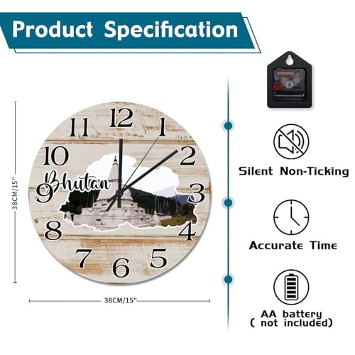 Horloge murale grand format 38 cm pour décorer un mur vide facilement