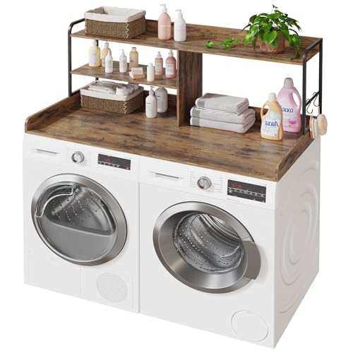 HavenlyYouth Washer and Dryer Countertop with Shelves