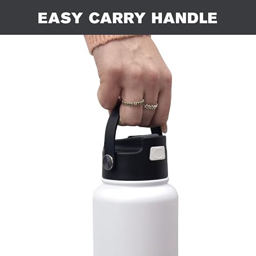 Hydraflow Hybrid - Triple Wall Vacuum Insulated Water Bottle With Flip Straw (17Oz, Cocoa) Stainless Steel Metal Thermos, Reusable Leak Proof Bpa-Free For Sports And Travel #TOP2