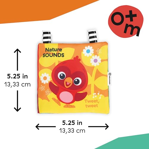 Image of Baby Einstein Nature Sounds Soft Activity Book, Interactive Sensory Cloth Book with Crinkles & Rattle, 0-36 Months