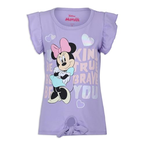 Image of Disney Minnie Mouse Girls Short Sleeve T-Shirt, Tank Top, and Shorts 3 Piece Set for Toddlers and Big Kids
