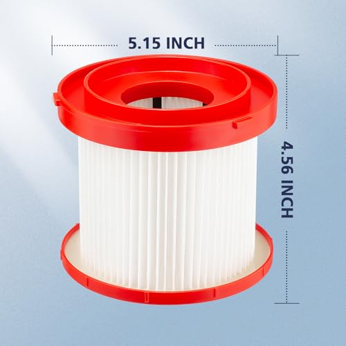 Image of 2 Pack Wet Dry Vacuum HEPA Filter Replacement 49-90-1900 Compatible with Milwaukee Cordless Vacuum - for Milwaukee Cordless M18 0780-20 0880-20