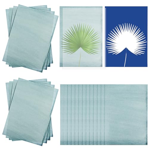 COMPUKAS 32 Blatt Sonnendruckpapier für Cyanotypie und Solarfarben Leichtes Solarpapier mit...