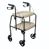 Millercare Mobility Trolley - Sturdy Walking Frame with Tray, Hand Brakes & Wheels - Enhanced Personal Item Carrying Solution - Walking Device for Increased Mobility & Independence | Assembled