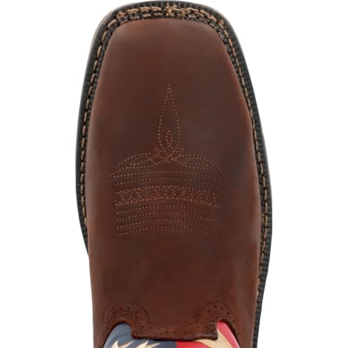 Durango® Workin' Rebel™ Patriotic Steel Toe Work Boot, Dark Brown And Union Flag, Size 9(M) - image 2