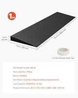VEVOR Schwellenrampe Vollgummi Türschwellenrampe Max. Tragfähigkeit bis zu 15Tonnen Bordsteinrampe 90x20x4cm Rollstuhlrampe mit doppelseitigem Klebeband Auffahrrampe Gummirampe Selbst zum Schneiden – Ansicht 7