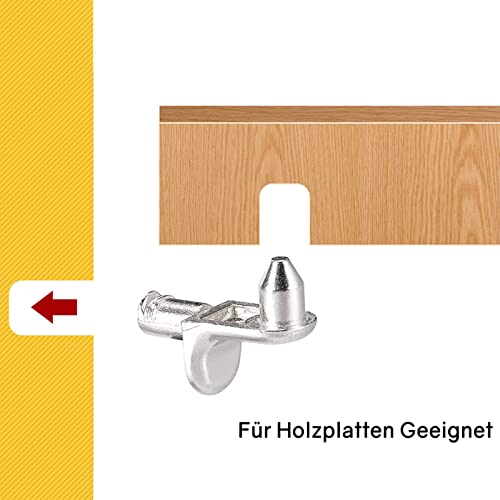 VIEVRE 20 Stück Einlegeboden Halter, Regalbodenträger L Form, Bodenträger 5 mm, Halter für Einlegeböden, für Küchenschrank, Bücherregal, Schrank, Möbelschrank