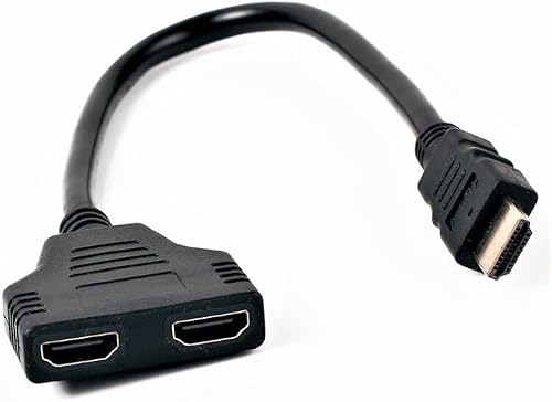 HDMI Splitter Adapter Cable 1 Male To 2 Female - 32cm