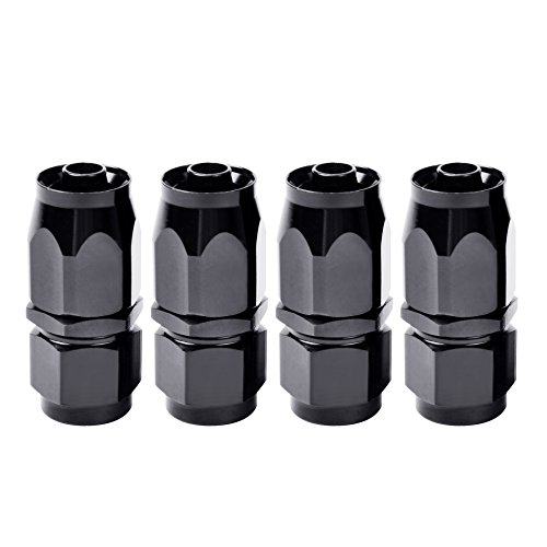 ESPEEDER 16Ft 6AN Black Oil Line 3/8 Nylon Braided+AN6 Hose End Fitting Adapter Kit