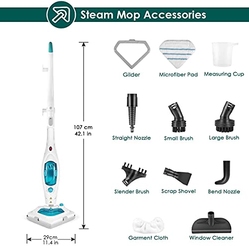 Steam Mop, Mops for Floor Cleaning 12 in 1 Detachable Floor Steamer for Hardwood and Tile, Steam Cleaner for Home Use, Carpet, Laminate and Hardwood Floor Cleaner - Thumbnail 2