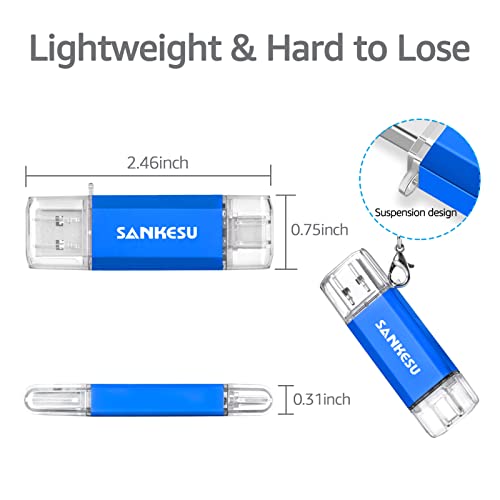 SANKESU Chiavetta USB 64GB 2 in 1 Tipo-C