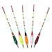Keenso Fishing Floats Kit, 5PCS Multiple Color Lightweight Balsa Wood Fishing Floats Sensitive High Visibility Fishing Bobber Kit Fishing Bite Indicator Angling Equipment(5+2g)