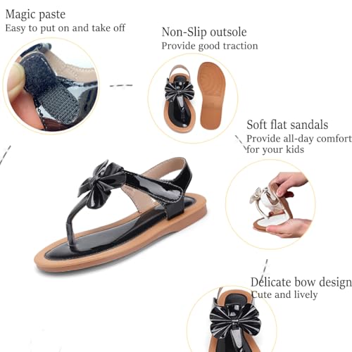 Image of Toddler Girls Sandals Summer Flats Dress Shoes for Baby Little Kids Girl