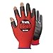 Price comparison product image Traffi TG1220 X-Dura 3 Digit PU A Warning Glove, Cut Level A, Red, 9 Size, Pair, Pack of 10