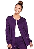 Cherokee Women's Workwear Core Stretch Warm Up Scrubs Jacket, Eggplant, Large