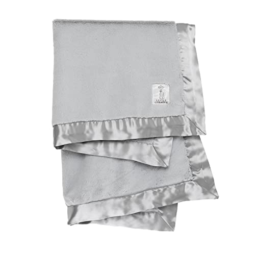 Little Giraffe Baby Blanket - Luxe Soft Blanket With Satin Trim - Baby Stroller Blanket - Newborn Baby Essentials & Baby Gifts - 29X35" - Silver #TOP5