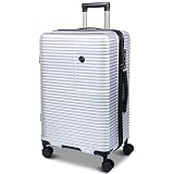 JZRSuitcase Carry-on Luggage, 20Inch PC+ABS Hardshell Suitcases with Spinner Wheels TSA Lock for Tra