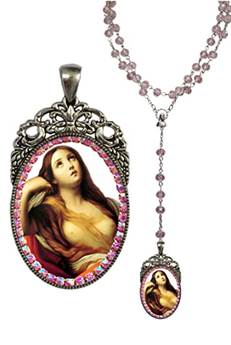 Mary Magdalene Rosary - Patroness of Contemplative Life; Hairdressers; People Ridiculed for their Piety & Women (Pink)