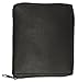 RFID Blocking Mens Leather Zippered Wallet (Black)