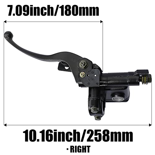 Qazaky 7/8 Inch Right Handlebar Hydraulic Brake Master Cylinder Lever For Atv Quad Moped Pit Dirt Bike Kids Motorcycle 50Cc 70Cc 90Cc 110Cc 125Cc 150C 200Cc 250Cc Gy6 22Mm Taotao Kazuma Sunl Roketa #TOP1