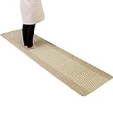 オカ(OKA) 優踏生洗いやすい キッチンマット 約60cm×252cm ベージュ (洗える 軽量 滑り止め クッション)