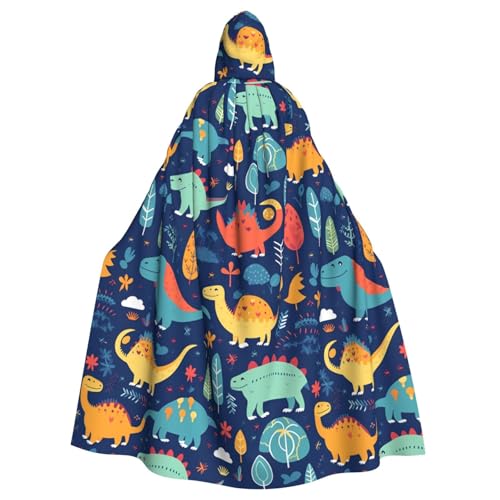 HJFCZH Capa con capucha para adultos con estampado de dinosaurios jugando para varios entornos de fiesta y carnaval