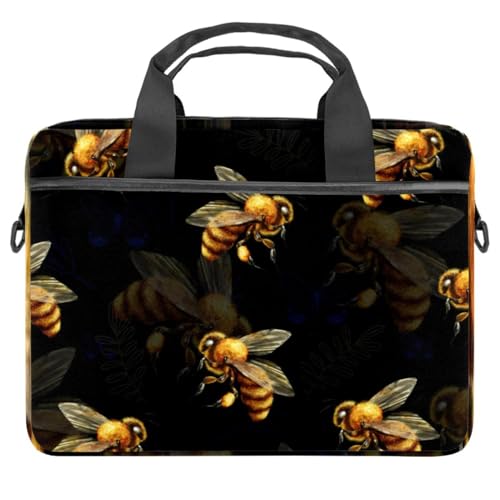 Housse ordinateur portable 14.5 pouces antichoc à bandoulière abeille colorée