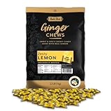 Bali's Best Ginger Chews, Zesty Lemon Flavor, 250 Pieces, 2.2 Lb Bag, Individually Wrapped Soft Candy, Made with 100% Real Ginger, Digestive Health Support, Upset Stomach Relief, Halal