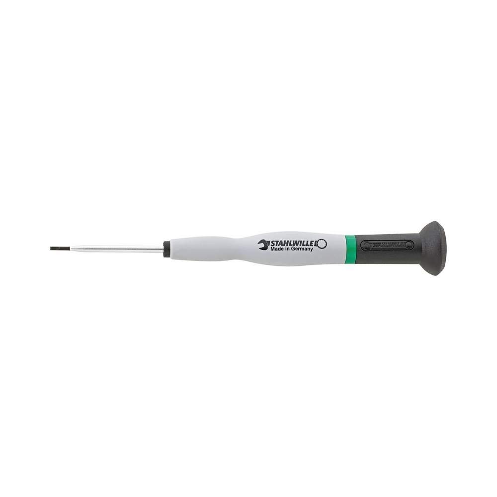 Stahlwille 47513005 4751 Precision Slotted Screwdriver, 0.30mm x 1.80mm, 60mm Blade, Rotatable Cap, Black Tips, for Electronics Technicians, Made in Germany
