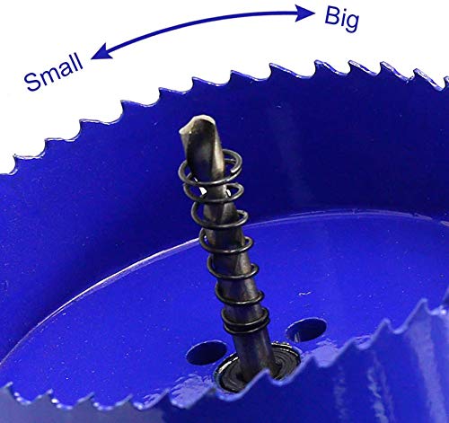 Image of Luomorgo 3.5 inch 90mm Hole Saw, 1 1 /4 inch Cutting Depth | HSS Bi-Metal, Hex Shank Drill Bit Adapter, For Wood Cornhole Boards Plastic Drywall Fiberboard