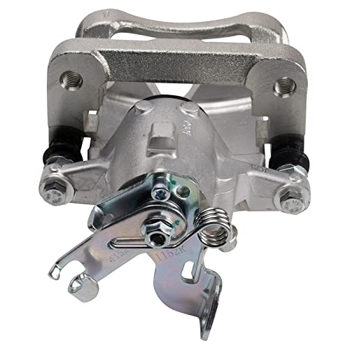 Image of TRQ Rear Driver and Passenger Side Brake Caliper Set Caliper Brackets Hardware Compatible with 10-11 Buick LaCrosse, 12 LaCrosse with Vented Rotors