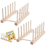 La confezione include: riceverete una libreria in legno. Dimensioni: circa 130 mm di larghezza, 240 mm di lunghezza, 106 mm di altezza; rettangolo: 240 x 19,5 x 106 mm, 2 pezzi; barra: 108 ~ 109 x 8,5 ~ 9 mm, 2 pezzi.