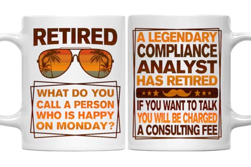 Retired Compliance Analyst Coffee Mug, Legendary Compliance Analyst Gift