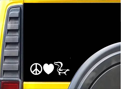 Peace Love Skunk sticker K551 8" vinyl cage decal