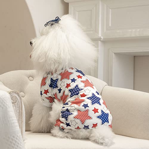 Image of CuteBone Small Dog Pajamas Shirt Stretchy Summer Puppy Pjs Soft Cat Onesies Pet Clothes for Daily Wear DA19XS