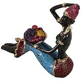 Statue de dame : une attention méticuleuse aux détails, reflétant un goût raffiné pour un art de vivre de qualité, décoration africaine pour la maison