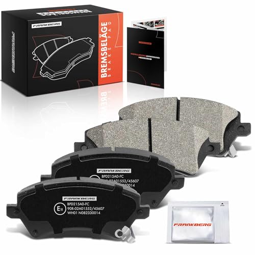 Frankberg Juego de 4 pastillas de freno delanteras compatibles con Coroll.a E12 1.4L 1.8L 2001-2007 Coroll.a Kombi E12J E12T 1.4L-2.0L 2002-2007 Replace# 0446502061