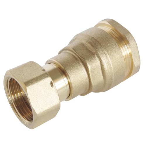 SOMATHERM FOR YOU, Raccord laiton droit pour tube PE Ø20 mm avec écrou tournant 3/4 - Sens unique de montage, étanchéité optimale, pression 20 bars, garantie 5 ans, norme ACS