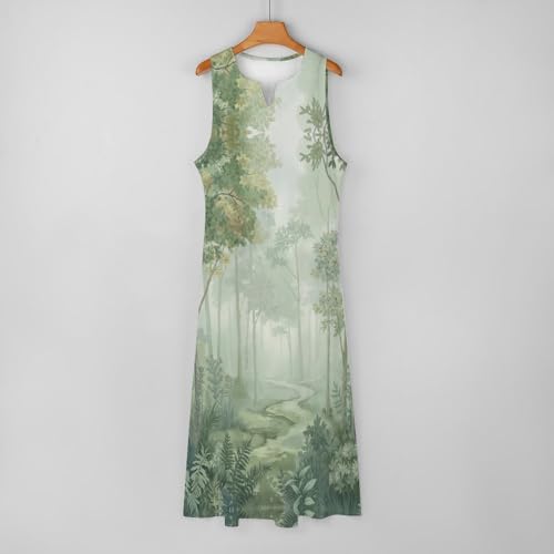 Robe longue fluide col V pour masquer les complexes en été - 6