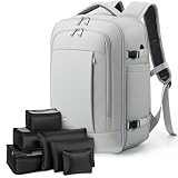 Lekespring Mochila Cabina Avion 40x20x25 (20L) | Unisex con Compartimento Húmedo - Maletas con 6 Bolsas Organizadoras - Negocios Viajes Escuela - Gris