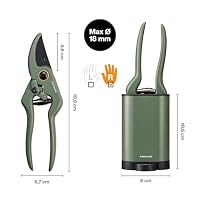 Fiskars Pflanzenschere / Blumenschere mit Halter, Urban Plant Care, Für Zimmerpflanzen, Gesamtlänge 19,9 cm, Edelstahl/Aluminium/Kunststoff, Dunkelgrün/Schwarz, 1075314 – Ansicht 3