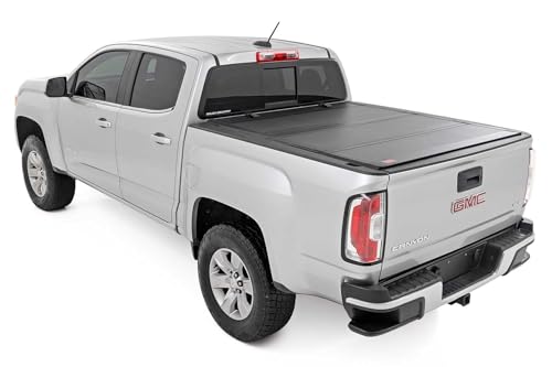 Rough Country Hard Tri-Fold Truck Bed Tonneau Cover for Chevy Colorado & GMC Canyon (2015-2026) - Aluminum Flip-Up Folding Bed Cover, Fits 5\' (60\") Bed - Thumbnail 3