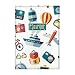 Quttie, Travel Vegan Eco Leather Passport Cover for Women, Men (Tourist Pattern)