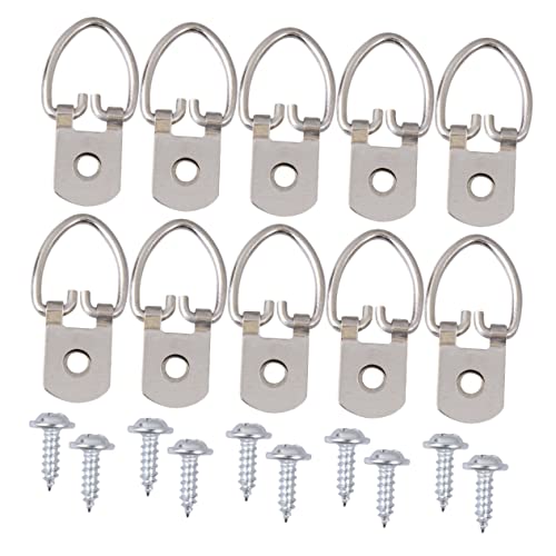 Image of ARTIBETTER Picture Hangers Hooks Set 200pcs Photo Frame Hanging Hardware D-Ring Wall Hooks Screws for Painting Art Digital Painting