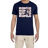 Tenacious Tops New England Romeo Doubs Text Pic Shirt T-Shirt Adult Small Navy