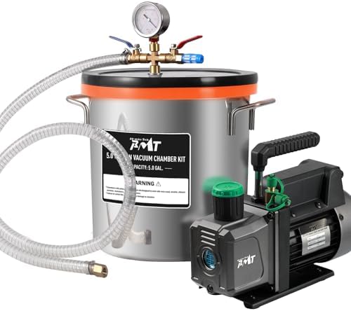 PB Motor Tech 5 Gallon Vacuum Chamber Kit with 4.5 CFM Vacuum Pump