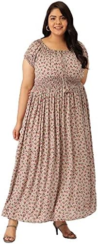 Printed Smokey Maxi Dress