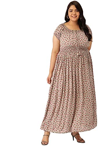 Printed Smokey Maxi Dress